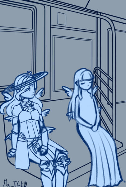 2 fullbody, rough color, non-abstract background, $45,50