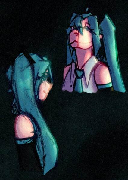 2 busts, color + shading, $21,50